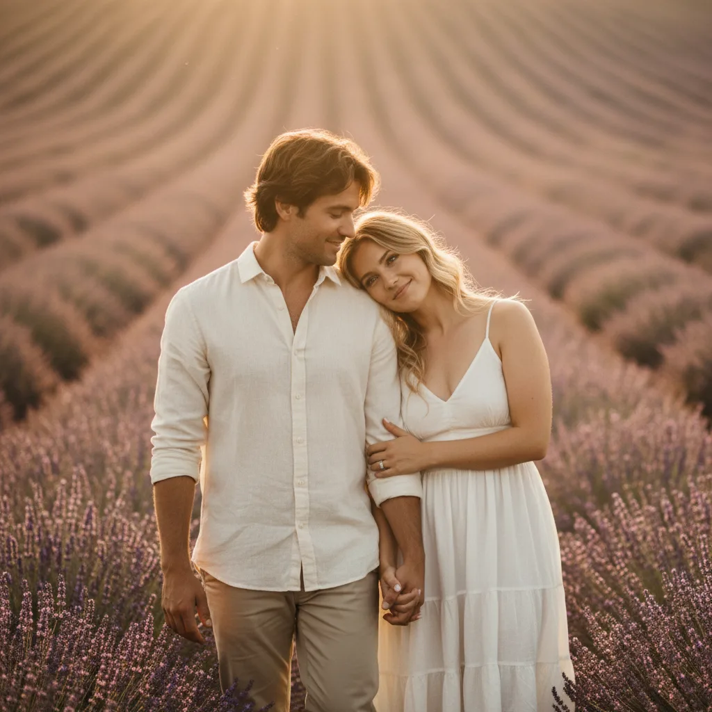 Engagement photos in lavender fields - introduction