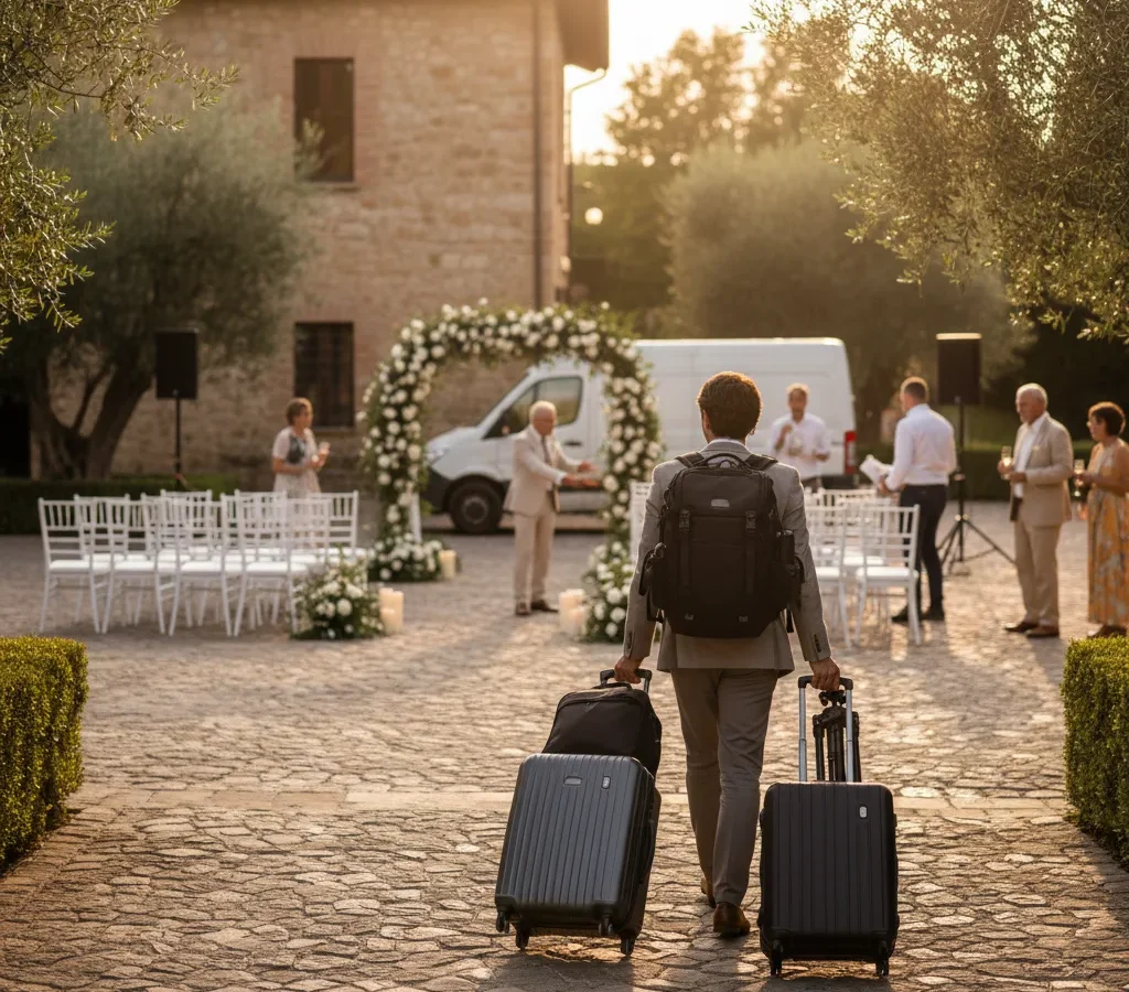 Gérer la logistique photographe destination wedding Italie