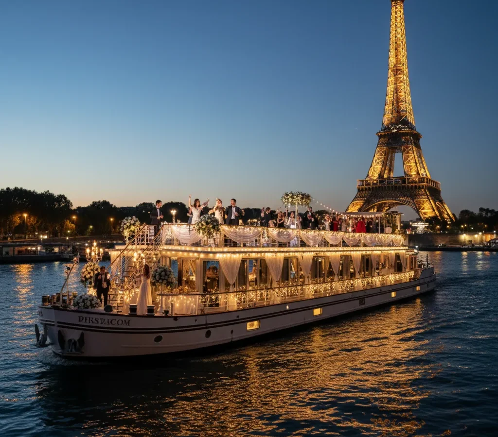 Photographe mariage péniche Seine | Lino Ludovic à Paris