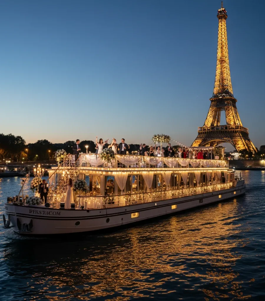 Photographe mariage péniche Seine | Lino Ludovic à Paris