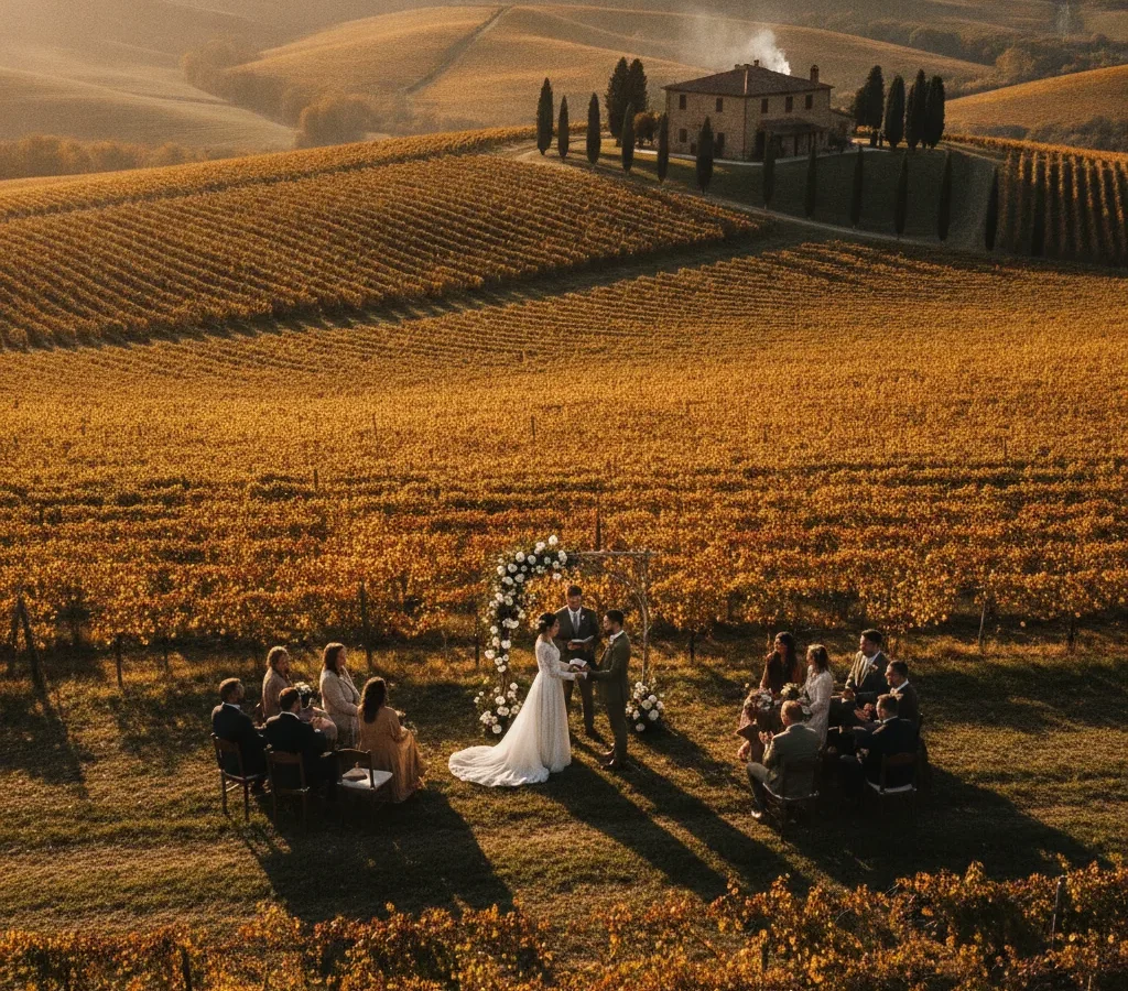 The magic of a fall wedding in Tuscany | Lino Ludovic