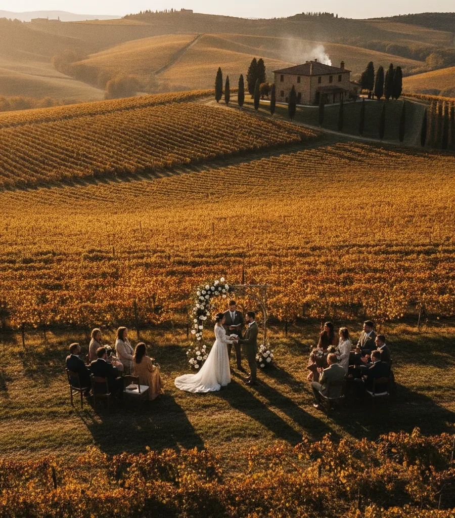 The magic of a fall wedding in Tuscany | Lino Ludovic