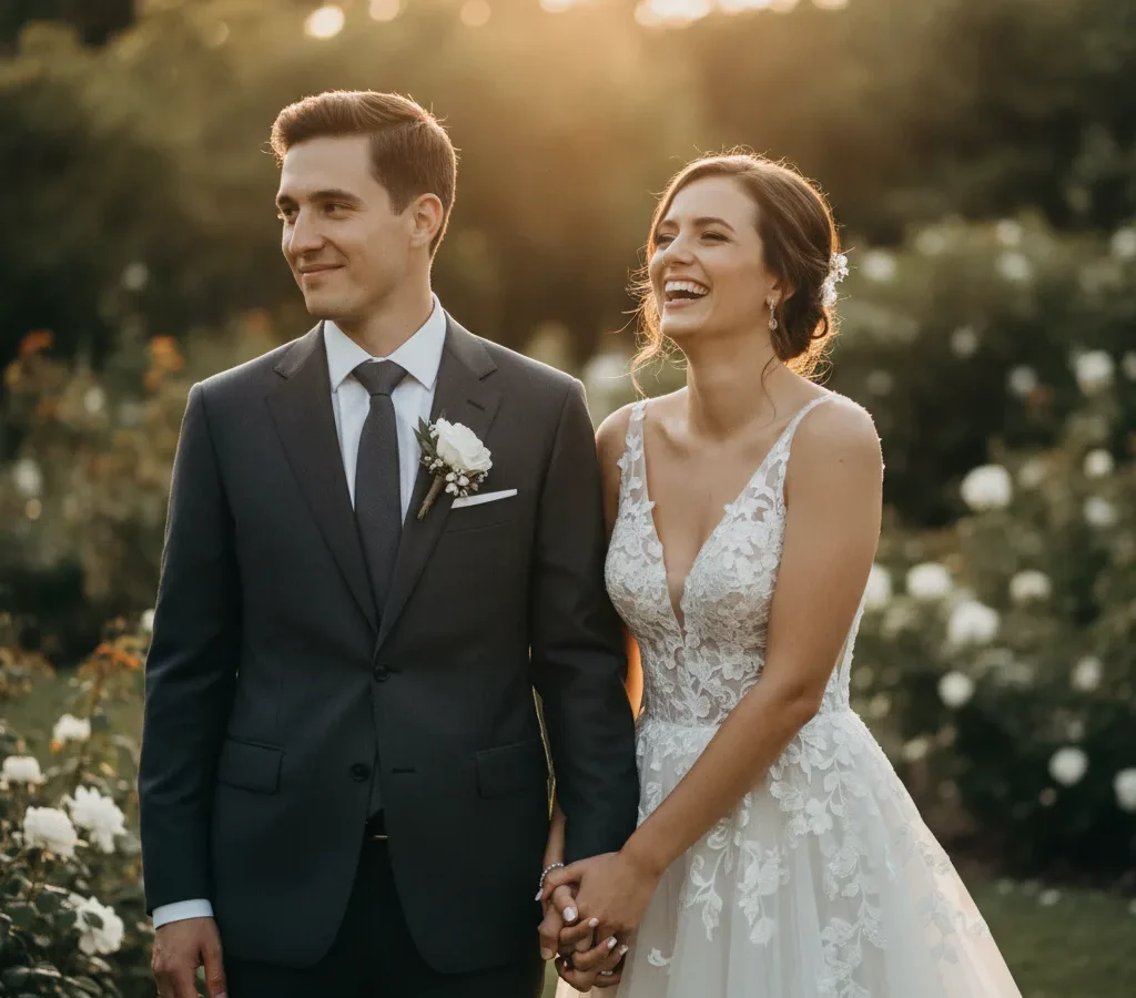 Photos de couple mariés – fiancé timide | Lino Ludovic