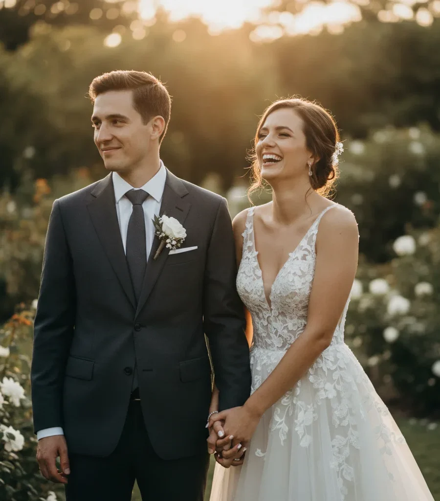 Photos de couple mariés – fiancé timide | Lino Ludovic