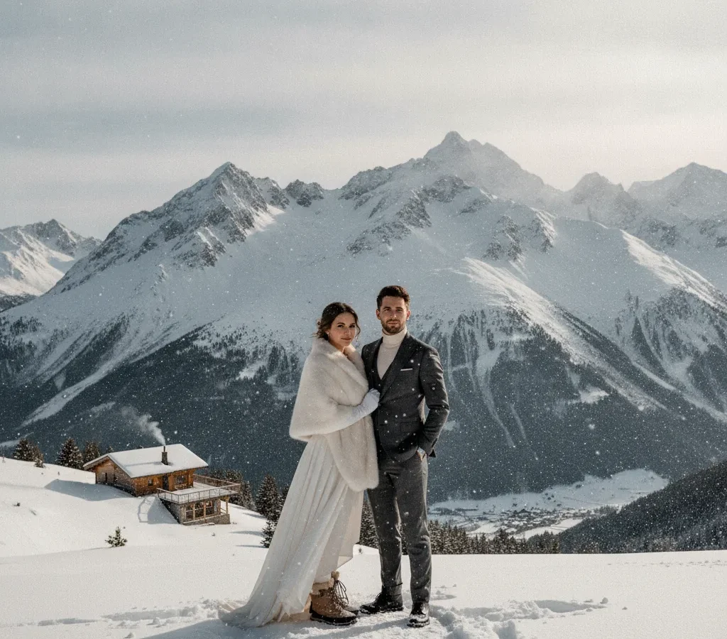 Chic winter elopement in the French Alps – Lino Ludovic