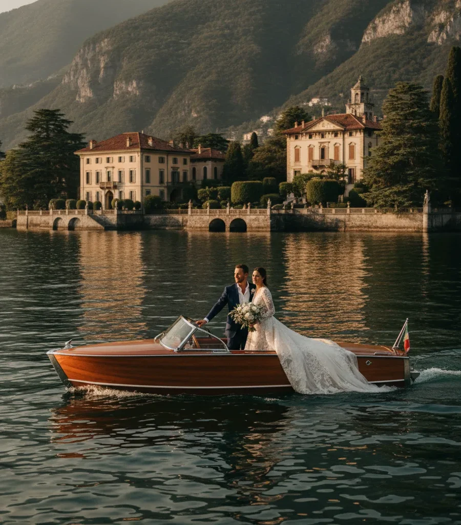 Iconic Lake Como Boat Tour Wedding Photos – Lino Ludovic