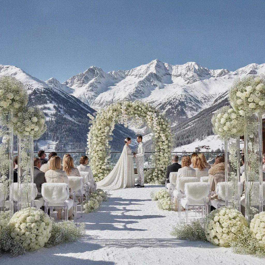 Winter wedding French Alps