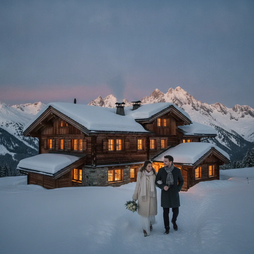 Winter wedding French Alps