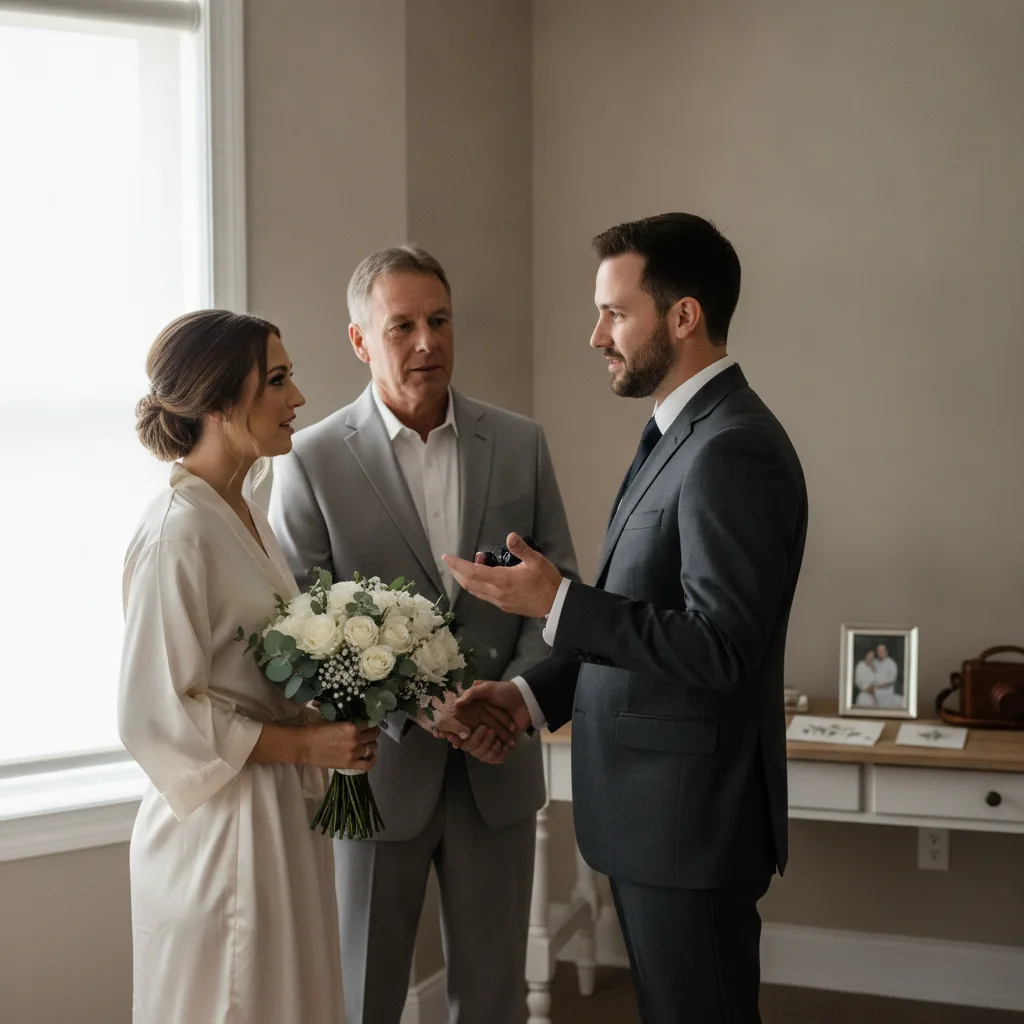 photographe mariage émotion père fille