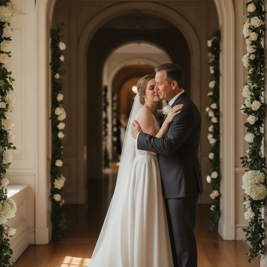 photographe mariage émotion père fille