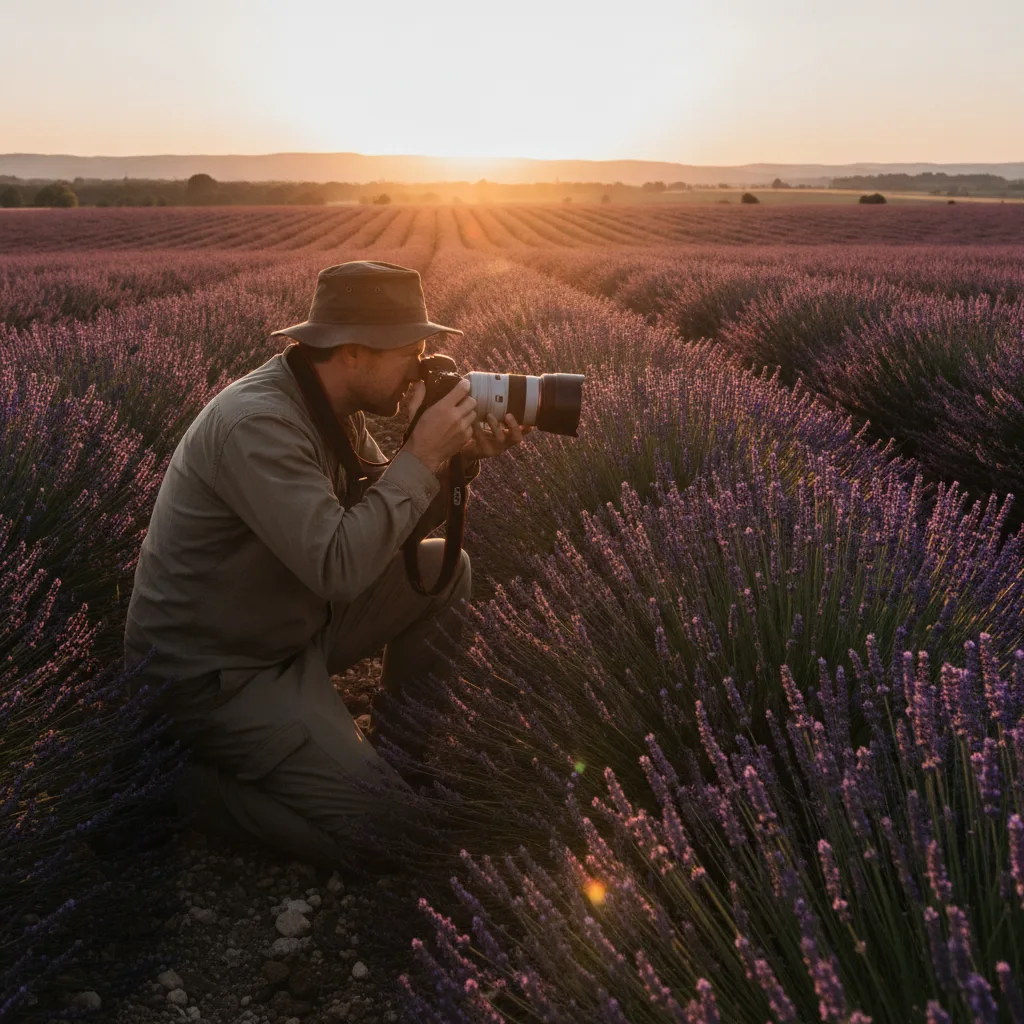 sunset golden hour photography Provence