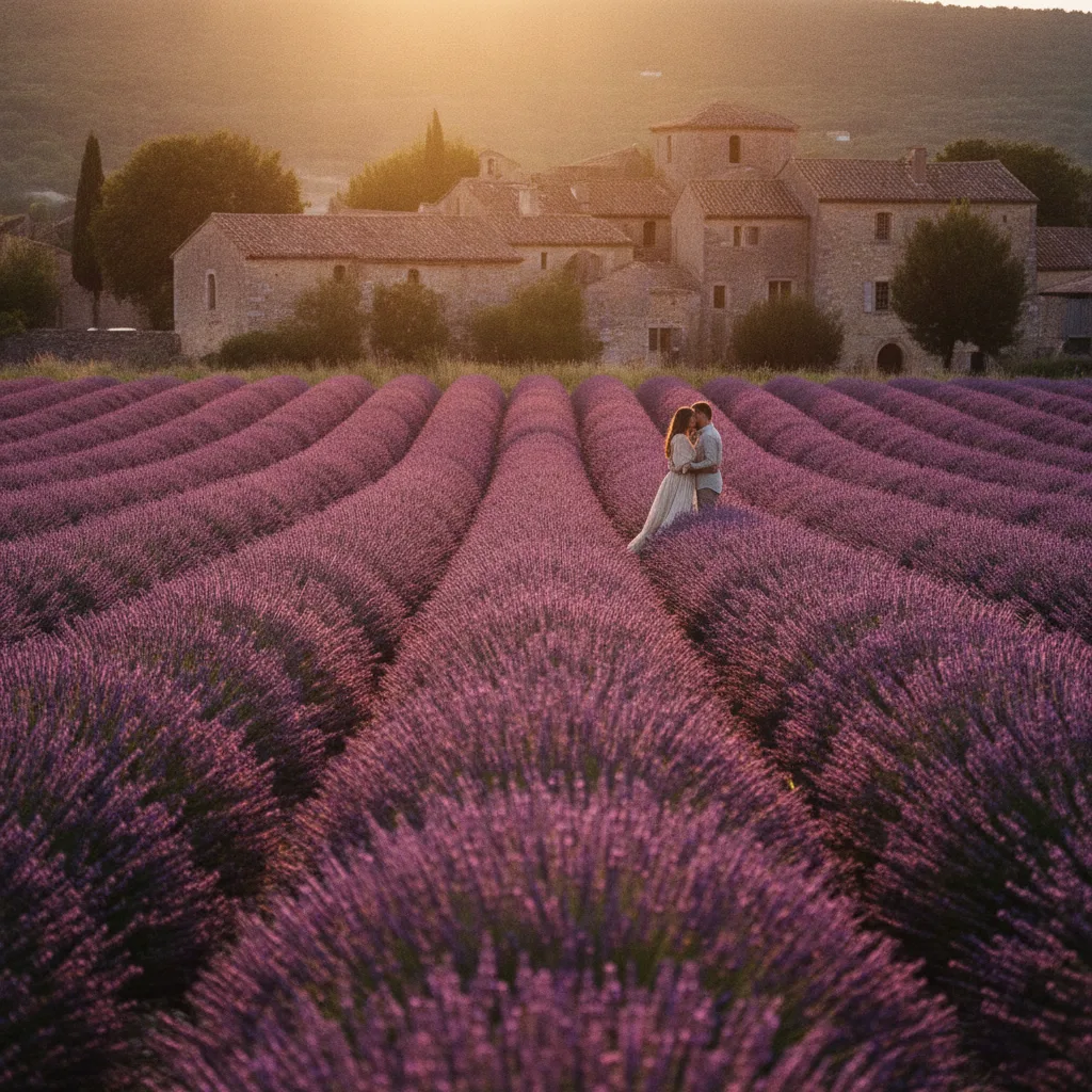 sunset golden hour photography Provence