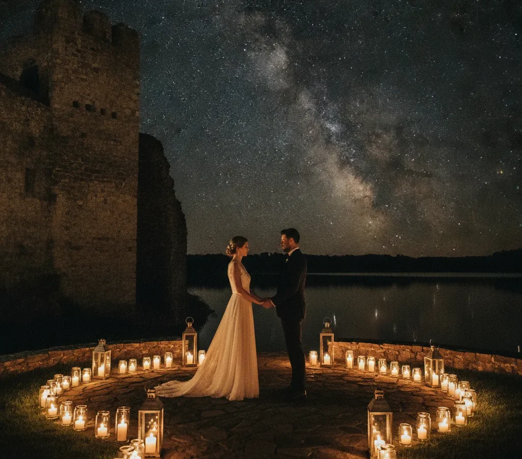 Photographe mariage cérémonie nocturne sans flash intrusif