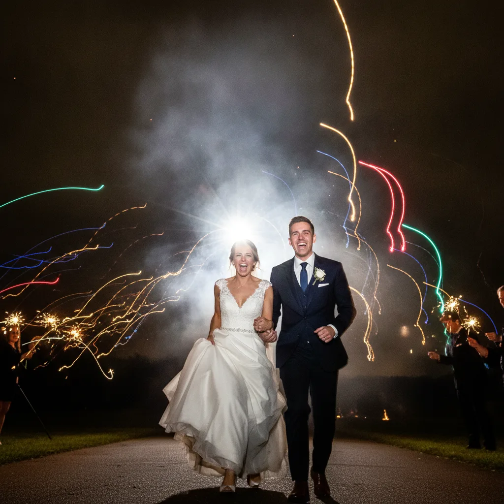 photographe mariage feux d'artifice sortie photographe mariage feux d'artifice sortie