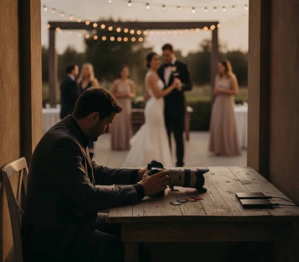 Protocole sauvegarde terrain pour photographe mariage