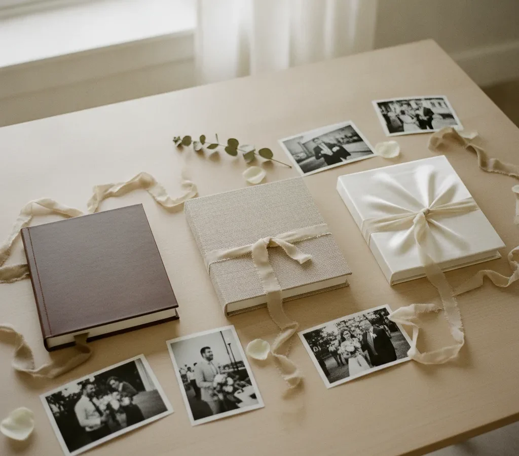 Choosing Wedding Album Materials Leather Linen in 2026