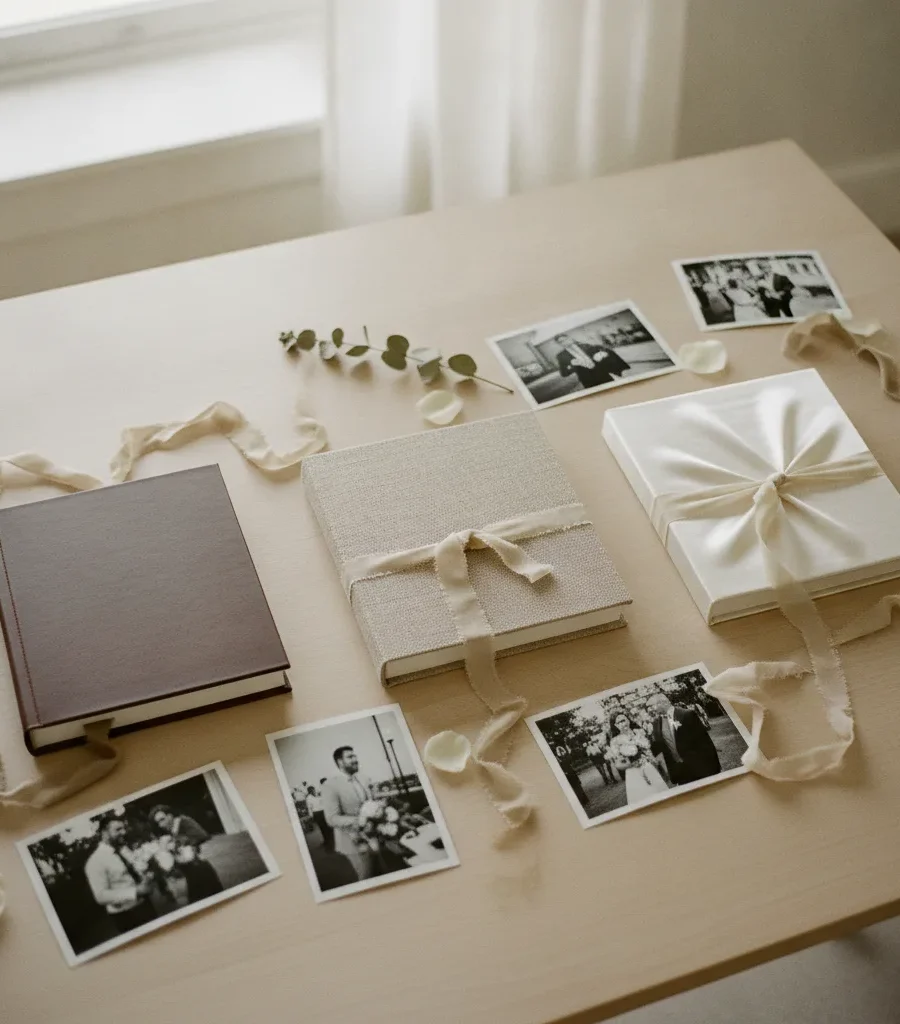 Choosing Wedding Album Materials Leather Linen in 2026