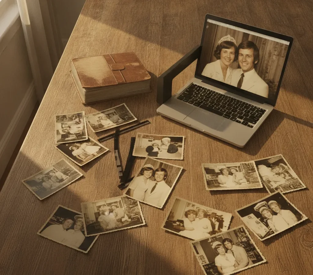 Numérisation photos mariage anciennes – prix et méthode 2026