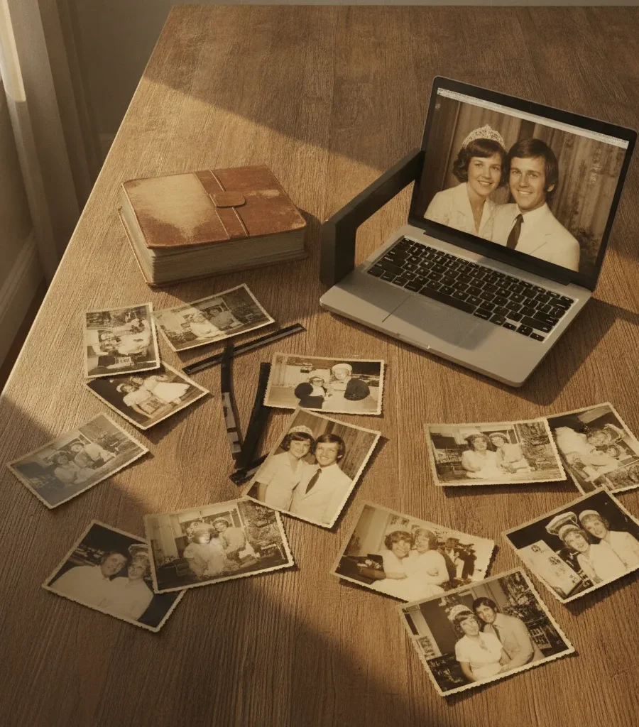 Numérisation photos mariage anciennes – prix et méthode 2026