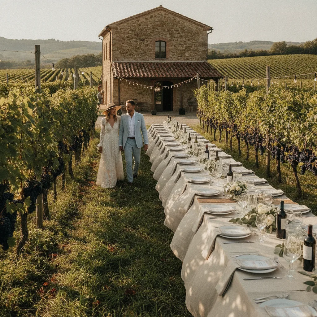 Piedmont wedding vineyard