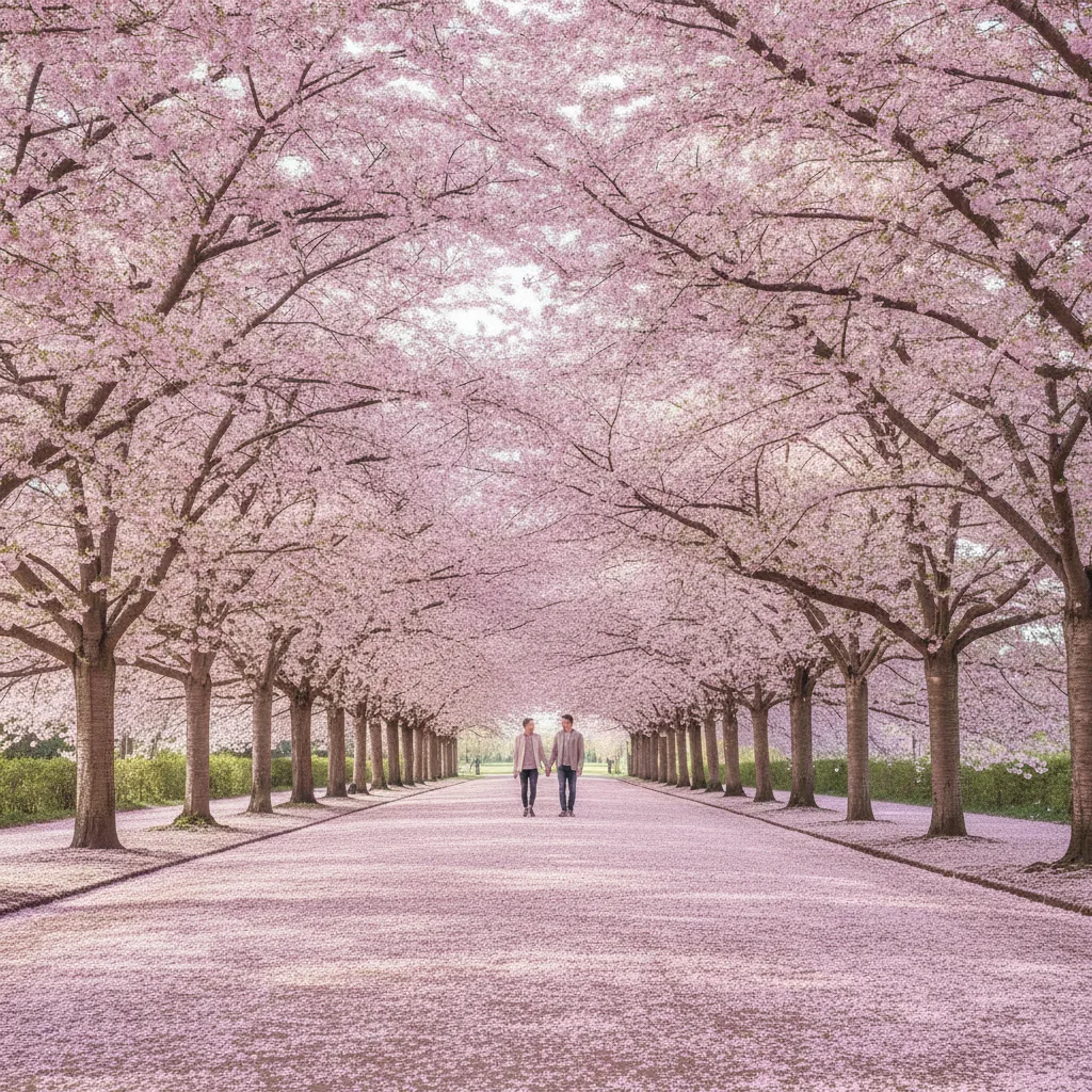 spring wedding Paris cherry blossoms